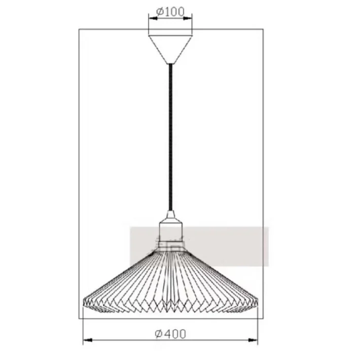E27 Retro Restaurant Bar Decorative Chandelier Living Room Bedroom Pleated Chandelier 6
