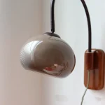 Retro Glass Wall Lamp Creative Solid Wood Bedroom Bedside Study Living Room Decoration Atmosphere Wall Lamp 3