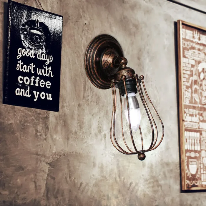 Rotating Retro Wall Lamp Modern Industrial Metal Iron Ceiling Light Bedroom Bedside Entrance Aisle Staircase Wall Light Fixture 5