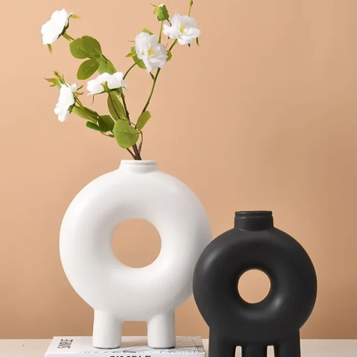 Nordic Style Art Vase Is Very Simple and Abstract. Quiet Wind Ceramic  Household  and Flower Decorations Terrarium 1