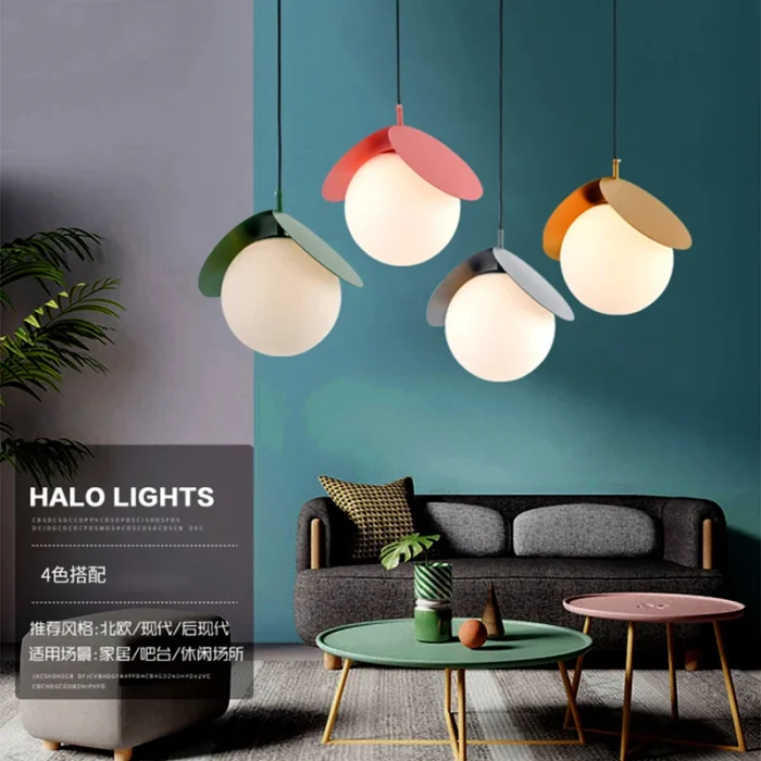 Colorful Ball Chandelier Modern Bedside Table Combination Bar Pendant Light Home Decor 2