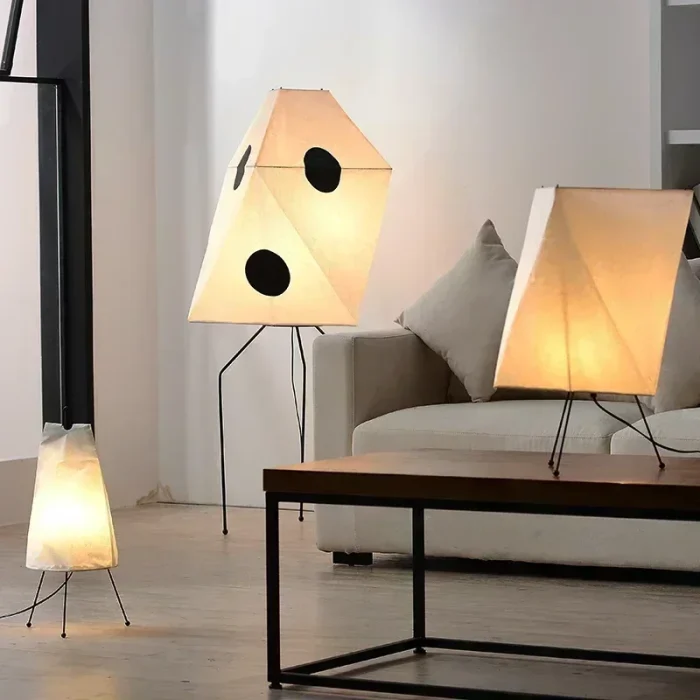 Italy Minimalist Art Rice Paper LED Floor Lamp Hotel Bedroom Study Desk Light Living Room Sofa Atmosphere Decor Lighting Fixture 4