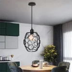 Retro Industrial Metal Pendant Light Vintage Cage Ceiling Hanging Lamp Shade for Bar Dining-room Kitchen Bedroom Hanglamp 2
