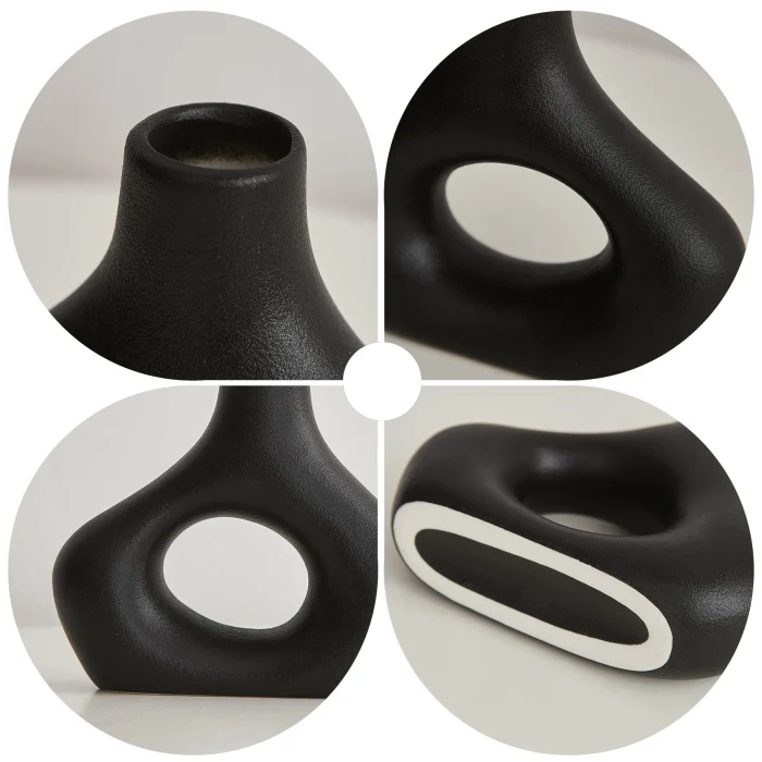 Flower Vases Home Decor Nordic Ceramic Vase Home Decoration Accessories Office Bookshelf Decorative Flower Vase Design Original 5