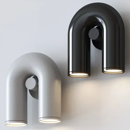 LED Nordic Wall Light U Shaped Art Lamps For Bedroom Bedside Living Room Corridor TV Background Home Indoor Simple Decor Fixture 1