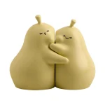 Lovely Big Hug Pear ceramic bookshelf decoration figurine home living room bookcase children room decorations housewarming gift 5