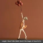 Creative Resin Balloon Girl Decoration for Home Figure Sculpture Statue Living Room Bedroom Desktop Ornament Craft Birthday Gift 6