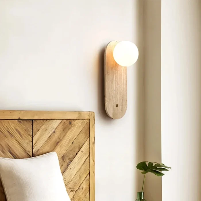 Yellow Cave Stone Wall Lamp Bedside Ambience Lamp Nordic Entrance Aisle Wall Lamp Retro Background Wall Decorative Lamp 2
