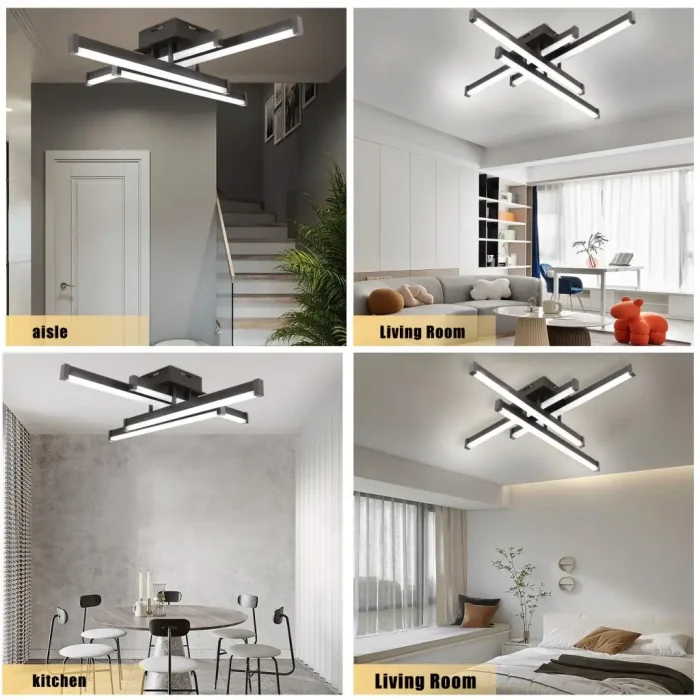 Nordic LED Chandelier Ceiling Lamp for Living Room Corridor Modern Square LED Ceiling Light for Kitchen Home Lighting Fixture 6