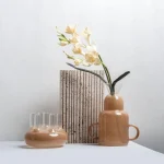 Nordic Ins Glass Circle Vase Ornaments Living Room Bedroom Dining Table Flower Arrangement Container Wedding Vases Decoration 2