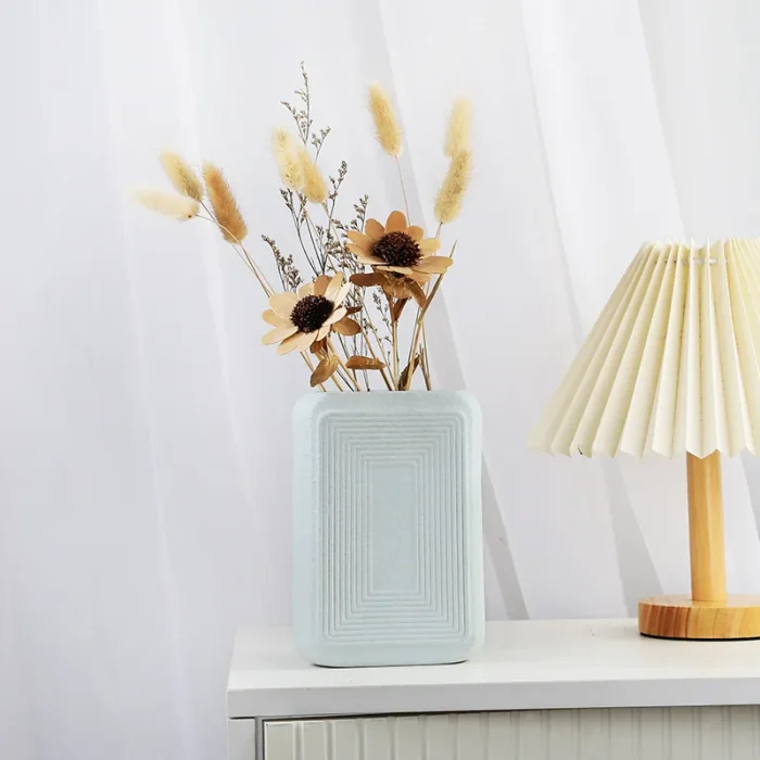 European Style Geometric Ceramic Vase Ornaments Living Room Homestay Flower Arrangement Container Crafts Wedding Decoration Vase 3