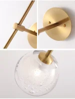 Minimalist Line Wall Lamp Bedroom Study Bedside Lamp Living Room Background Wall LED Bubble Glass Decorative Lamps 5