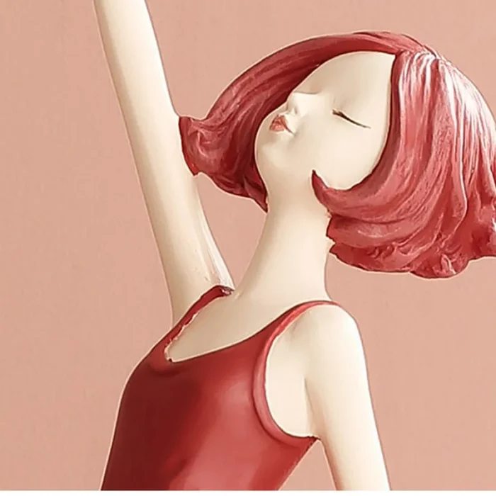 Luxury Creative Balloon Girl Decoration for Home Figure Sculpture Statue Living Room Bedroom Desk Ornaments Craft Christmas Gift 6