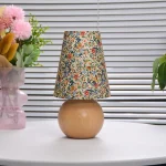 French Romantic Floral Retro Table Lamp Bedroom Study Atmosphere Light Night Light Decoration Solid Wood Bedside Lamp Ornaments 4