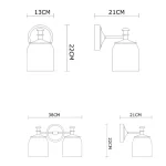 Modern Wall Lamp Single-Head Bedroom Decorative Lamp Living Room Wall Background Wall Lamp Double-head Bathroom Mirror Headlight 6