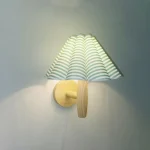 Log Color Wood Wall Lamp Petal Lamp Entrance Corridor Balcony Aisle Lamp Atmosphere Night Light Bedroom Bedside Decorative Lamp 1