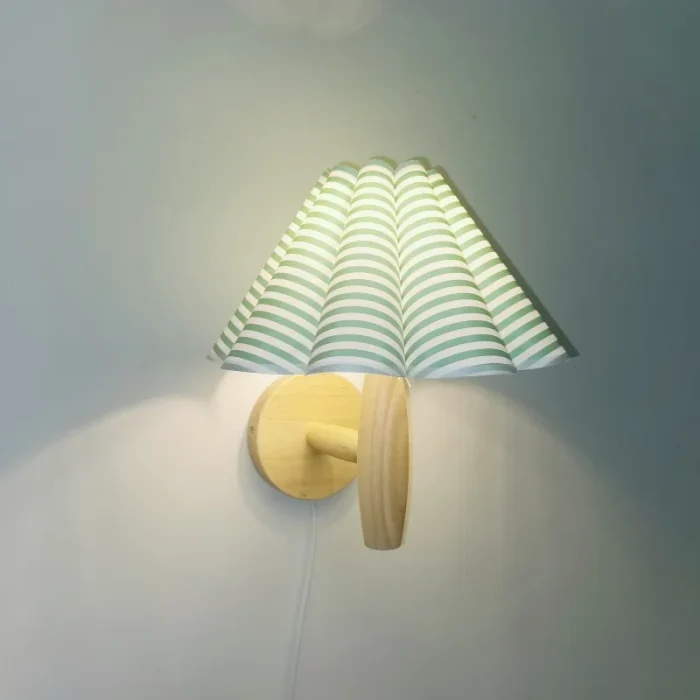 Log Color Wood Wall Lamp Petal Lamp Entrance Corridor Balcony Aisle Lamp Atmosphere Night Light Bedroom Bedside Decorative Lamp 1