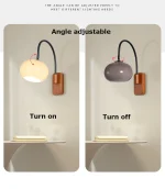 Wood Glass Wall Light Adjustable Angle Bedroom Headboard Living Room Light Room Decor Entrance Lighting  Nordic 6