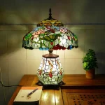 Tiffany Table Lamp for Living Room Bedroom Bedside Villa Hotel Stained Glass Desk Lamp Retro Warm Home Decor 3