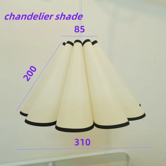 Chandelier shade fabric petals 4
