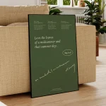 Korean Ins Log Wind Fresh And Healing Style Midsummer Wall Art Canvas Painting Posters For Living Room Aluminum Frame Home Decor 2