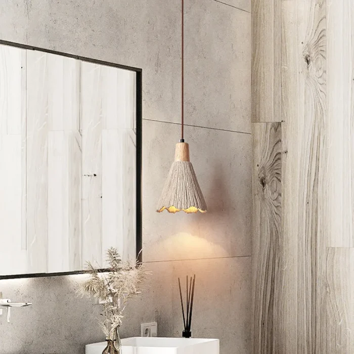 Cement Chandelier LED Pendant Lamp Bedroom Headboard Vintage Restaurant Bar Tea Room Hostel Design 2