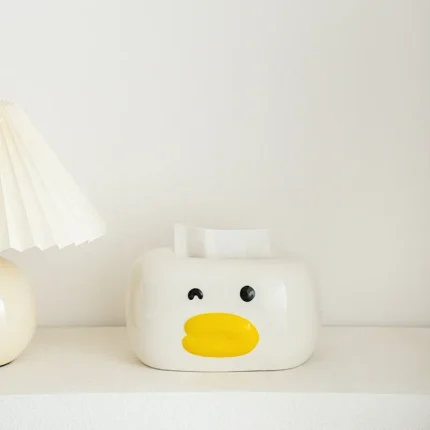 Creative Big Mouth Duck Ceramic Tissue Box Ornaments Living Room Bathroom Paper Box Tissue Box Cover Home Decoration Accessories 2