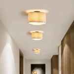 E27 Entrance Aisle Ceiling Lamp Japanese Rice Paper Lamp Cream Restaurant Entrance Corridor Cloakroom Lamp 3