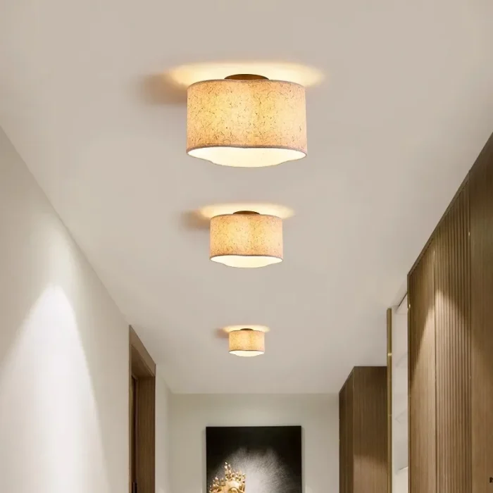 E27 Entrance Aisle Ceiling Lamp Japanese Rice Paper Lamp Cream Restaurant Entrance Corridor Cloakroom Lamp 3