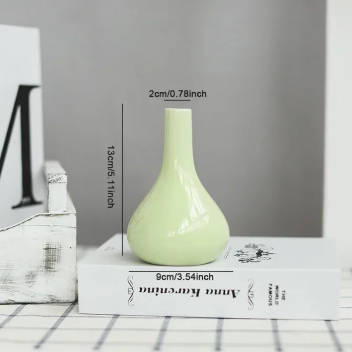 Candy Color Mini Ceramic Vase Living Room Desktop Green Plants Hydroponic Home Decoration Can Be Used As Aromatherapy Bottle 6