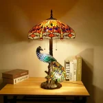 Tiffany Bird Tabe Lights with Glass Lampshade Nordic Powerful Desk Lamp Led for Bedside Table Bedroom Living Room  Room Decor 1