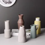 Nordic Ins Ceramic Vase Hydroponic Dried Flower Flower Arrangement Flower Decoration Desk Living Room Home Decoration Vases 2