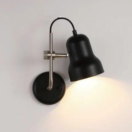 Black Retro Wall Lamp Bedroom Bedside Decorative Lamp Study Nordic Adjustable Angle Desk Lamp 1