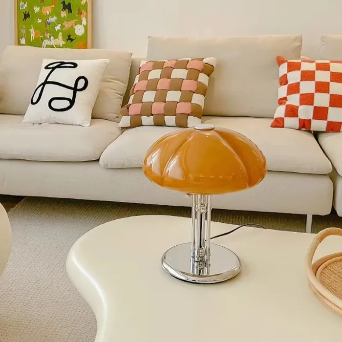 Nordic Modern Table Lamp Retro Bedroom Living Room Pumpkin Lamp Study Bedside Table Lamp Atmosphere Lamps 4