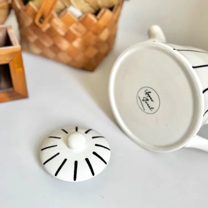 Nordic Simple Ceramic Kettle Shape Vase Ornaments Living Room Bedroom Dining Table Flower Arrangement Vase Christmas Decoration 3