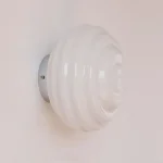 LED Background Wall Wave Wall Lamp Bedroom Balcony Ceiling Lamp Cream Retro Aisle Cloakroom Decorative Wall Lamp 4
