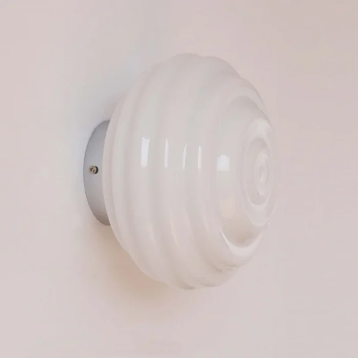 LED Background Wall Wave Wall Lamp Bedroom Balcony Ceiling Lamp Cream Retro Aisle Cloakroom Decorative Wall Lamp 4