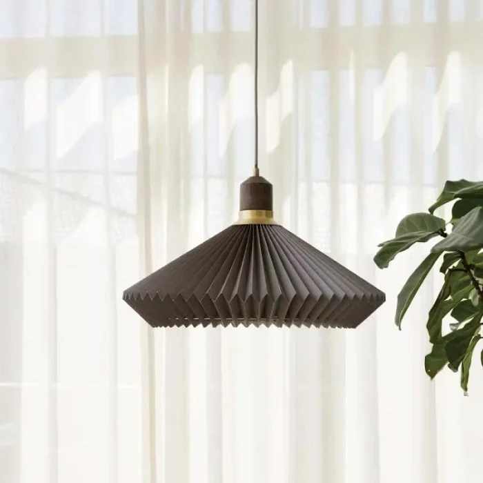 E27 Retro Restaurant Bar Decorative Chandelier Living Room Bedroom Pleated Chandelier 1