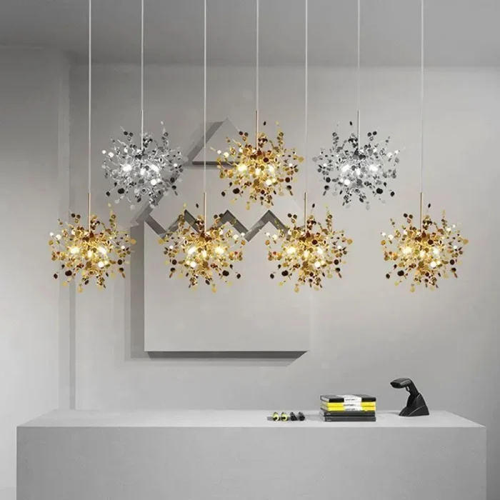 Nordic Light Luxury Personalized Creative Clothing Shop Window Decoration Chandelier Bar Bar Lamps Sequin Lights 2
