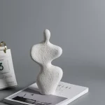 Nordic White Vegetarian Ceramics Desktop Vases Ornaments Office Desktop Flower Arrangement Container Home Decoration Accessories 3