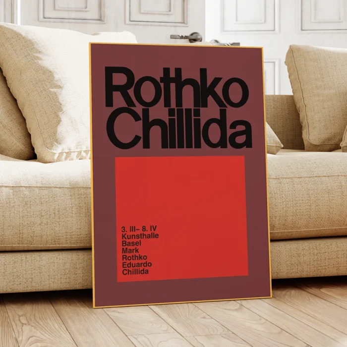 Modern Geometry Abstract Rothko & Chillida Quotes Wall Art Aluminum Frame Prints Canvas Painting Poster Living Room Home Decor 1