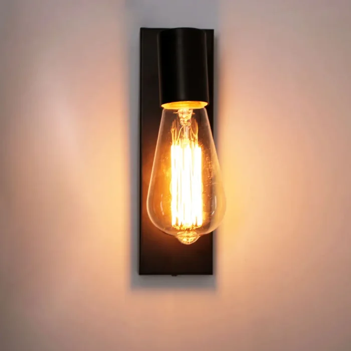 Modern Led Iron Wall Lamp Indoor Lighting Fixture Sconce Corridor Aisle Hall Bedroom Kitchen Rectangular Base Decorative Lights 4