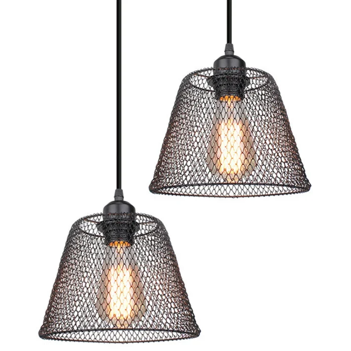 Postmodern Design Pendant Lamp Iron Net Lampshade LED Hanglamp Fixture For Bedroom Living Room Restauran Chandelie 5