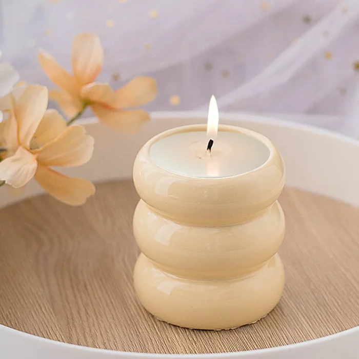 Nordic Ins Donuts Ceramic Fragrance Candle Cups Home Decoration Accessories Candle Holders Crafts Candle Container Decorative 3