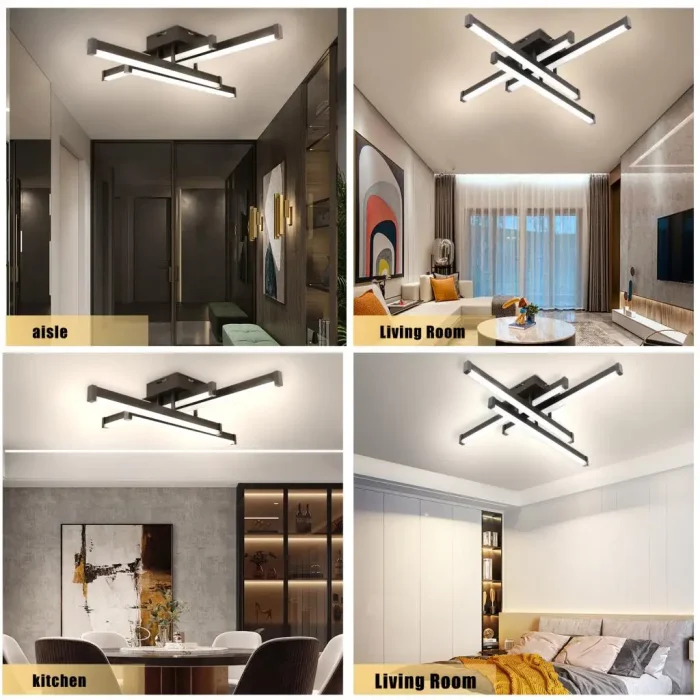 Nordic LED Chandelier Ceiling Lamp for Living Room Corridor Modern Square LED Ceiling Light for Kitchen Home Lighting Fixture 5