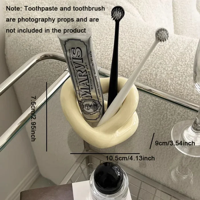 Nordic Love Shape Ceramic Toothbrush Holder Ornaments Bedroom Bedroom Bathroom Couple Washstand Dental Equipment Storage Crafts 6