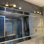 Retro All-copper Bathroom Decorative Picture Mirror Headlight Bathroom American LED Waterproof Wash Mirror Bedroom Bedside Lamp 3