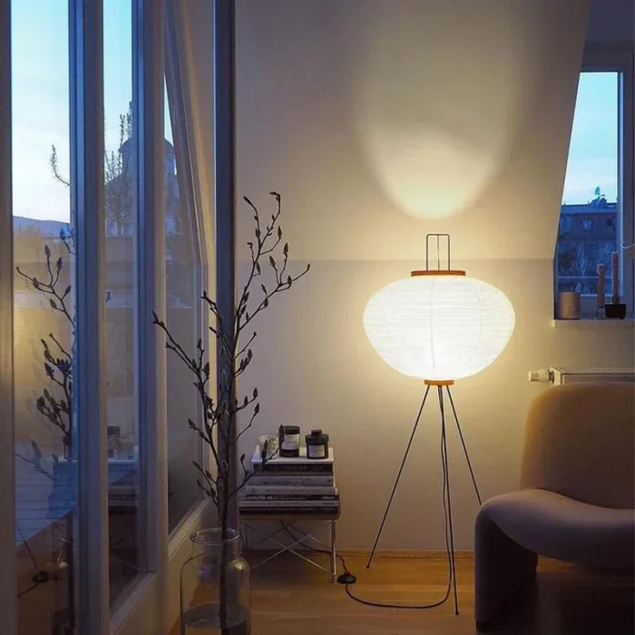 Japanese Style Noguchi Tea Room Rice Paper Lamp Living Room Homestay Bedroom Study Room Decoration Floor Lamp 4