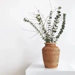 Autumn Rattan Hand-Woven Vase American Pastoral Desktop Storage Shooting Props Furniture Artistic Basket for Flower Arranging 6