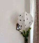 Embroidered Fabric Park Children's Chandelier Cotton Linen Handmade Cartoon Lamp Shade Cloakroom Study Bedroom Decorative Lamps 3